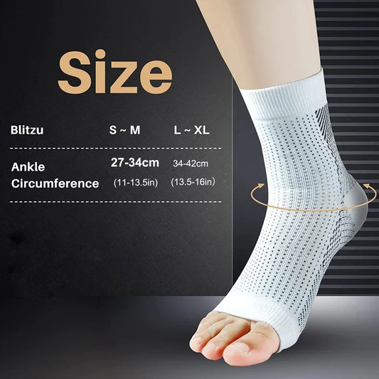 1Pair Soothe Socks for Neuropathy Pain,Sports Ankle Compression Foot Cover,Soothe Nano Socks for Women Men,Soothe Socks for Foot