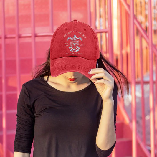 Washed Cotton Baseball Cap Solid Color Printing Trucker Hats Foreign Trade Hip Hop Caps Adjustable Vintage Dad Hat for Men Women
