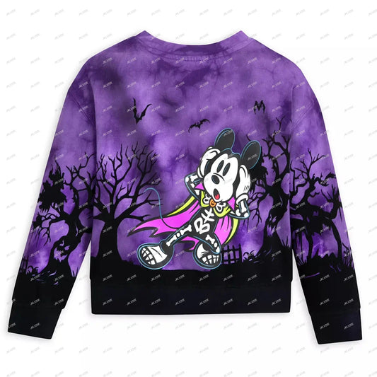 Mickey Mouse Halloween Pullover Sweatshirt For Women Adults Pumpkin Ghost Girls Women Top Clothes Hoodie Christmas Gift Hot New