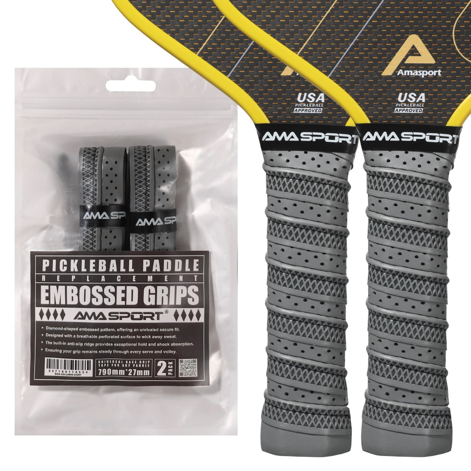 Non-Slip Pickleball Paddle Grip Tape,Moisture-Wicking Pickball Replacement Grip, Premium Pickleball Racket Replacement Grip Wrap