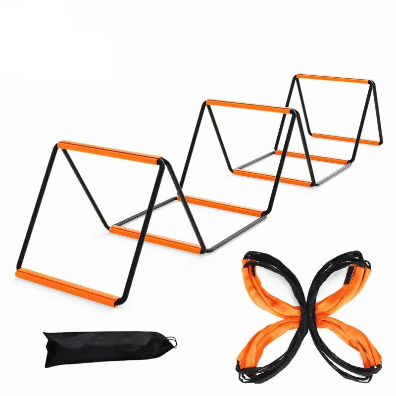 3-in-1 Soccer Training Ladder Set - Adjustable Speed Agility Equipment for Football/Basketball, PP & Nylon Footwork