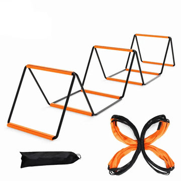 3-in-1 Soccer Training Ladder Set - Adjustable Speed Agility Equipment for Football/Basketball, PP & Nylon Footwork