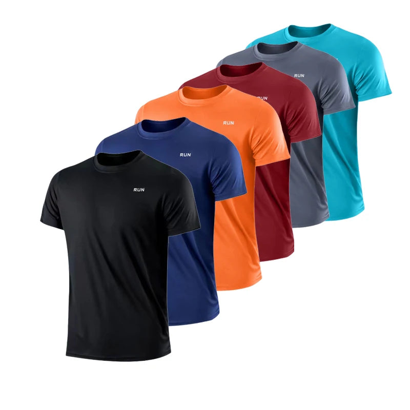 Running Shirts Soccer Shirts Men's Jersey Sportswear Mens Jogging T-Shirts Quick Dry Compression Sport T-Shirt Fitness Gym