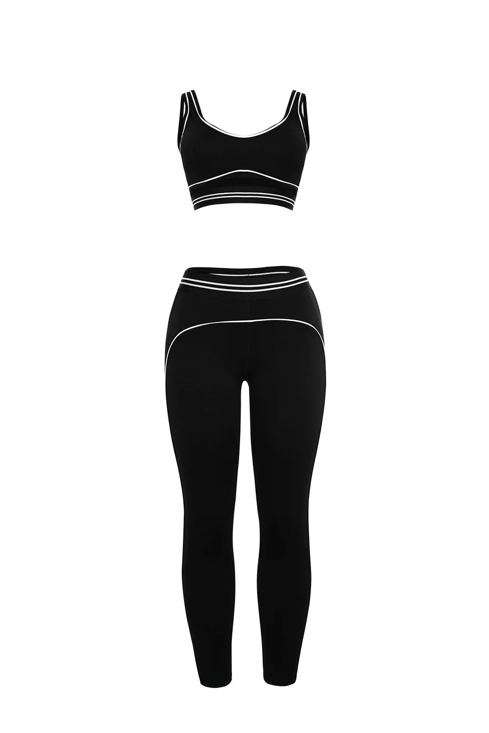AIAI Lemon Women Bra Legging Fitness Yoga Sets Tight Pants Shoulder Straps Sport Bra Slimming Elastic Fitness Running Sets