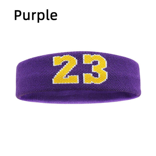 Cotton Sports Headband Number 24 High Elastic Antiperspirant Sweatband Basketball Tennis Adults Kids Gym Fitness Sweat Hair Band