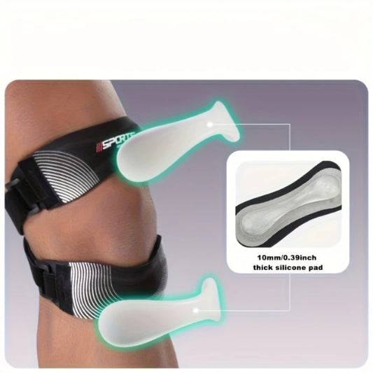 New Upgraded With Double Patella Straps Anti Slip Silicone Sports Knee Pads That Are Adjustable, Stable, And Shock-Absorbing