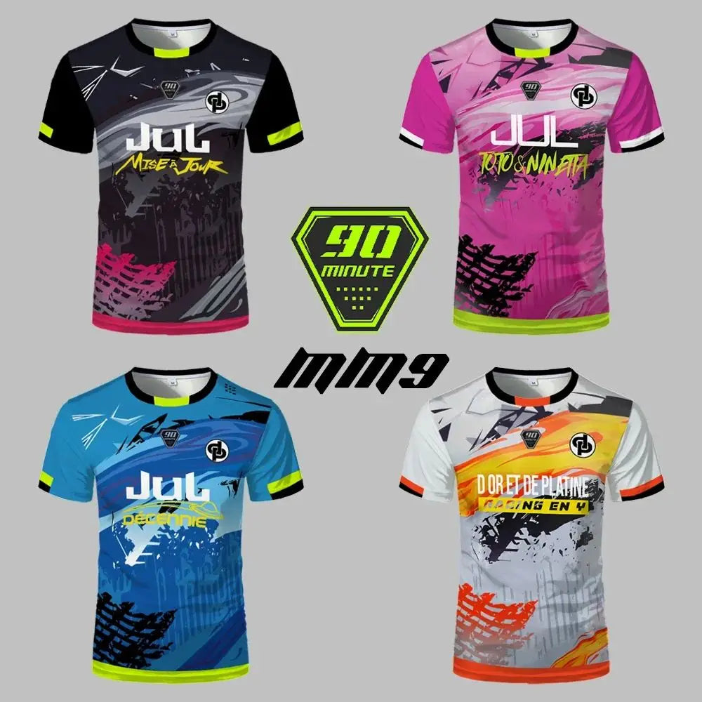 2025 90 Minutes Series MM9 JUL Football Shirt Men's Summer Outdoor Sports Quick-drying Jersey Oversized Fitness Training T-shirt