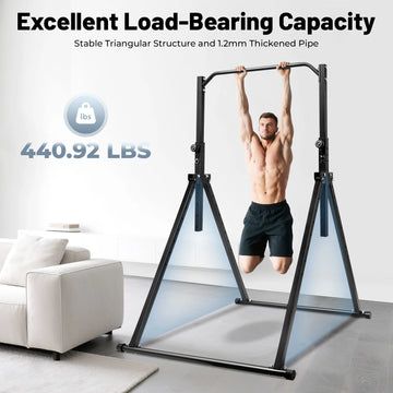 Power Tower Pull Up Bar Dip Station Assistive Trainer for Home Gym Strength Training Workout Equipment 440lb