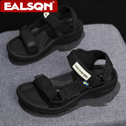 Black Women Sandals Summer Leisure Beach Holiday Sandals Comfortale Outdoor Breathable Ladie Walking Shoes