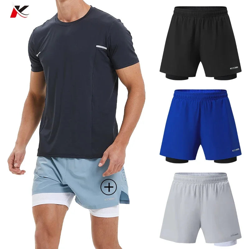 Running Shorts Men Gym Sports Shorts Quick Dry Workout Training Gym Fitness Jogging Pants Summer Men Basketball Shorts Y33