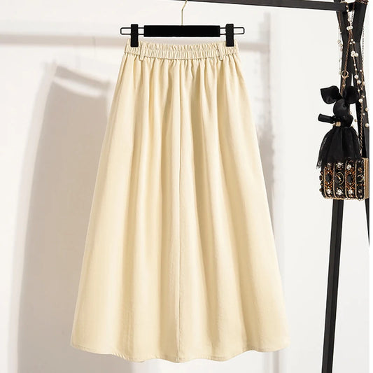 Suit half-body skirt female spring and summer new Korean version of the fashion universal elegant medium-length A-line skirt