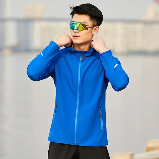 Lightweight Breathable Running Windbreaker Outdoor Sports Jacket Long Sleeve Zipper Casual Coat for Men And Women